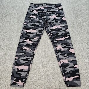 Calvin Klein Performance Leggings Black Pink Camo Yoga Pants‎ Womens Size Medium